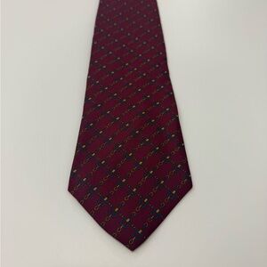 Bert Pulitzer Silk Burgundy Patterned Tie